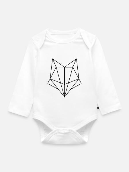 Fuchs - Baby Bio-Langarm-Body - Weiß