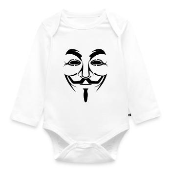 [FR] Anonymous - Baby Bio-Langarm-Body - Weiß - Vorne