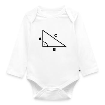 Symbole - triangle - Math à angle droit - Body Bébé bio manches longues - blanc - Devant