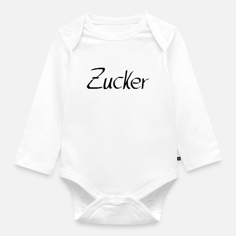 zucker - Baby Bio-Langarm-Body - Weiß