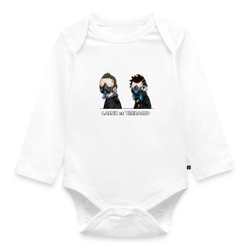 Laink und Terracid: das Duo des Schocks - Baby Bio-Langarm-Body - Weiß - Vorne