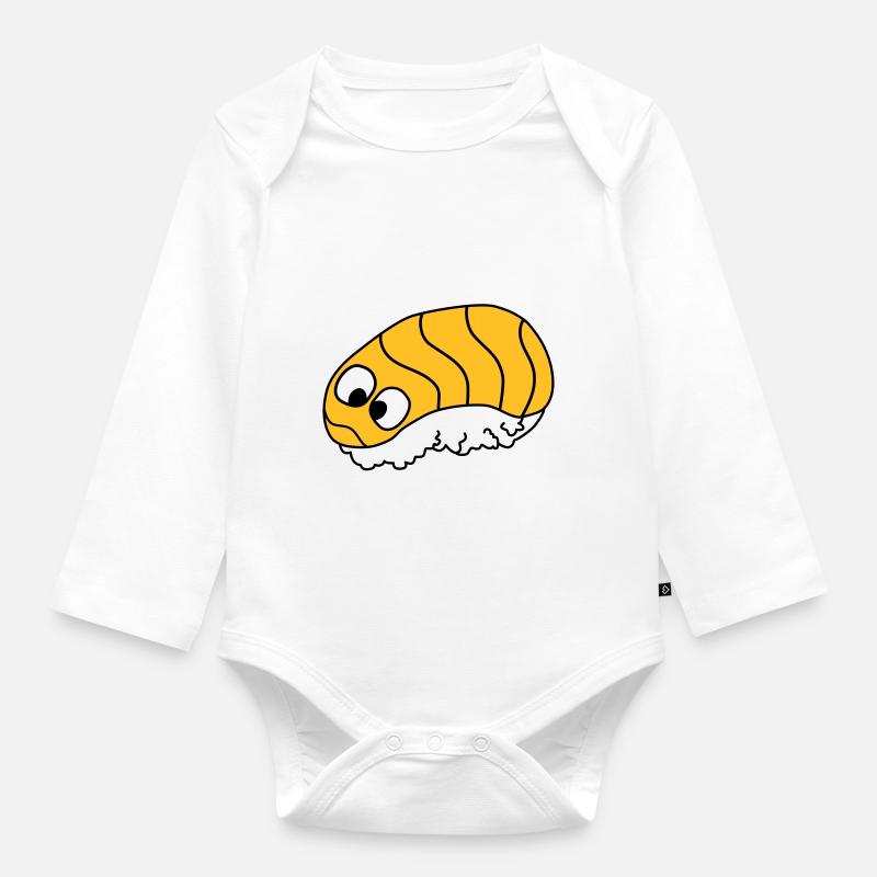 Vive les sushis - Body Bébé bio manches longues - blanc