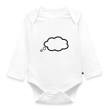 thought bubble - Organic Longsleeve Baby Bodysuit - white - Front