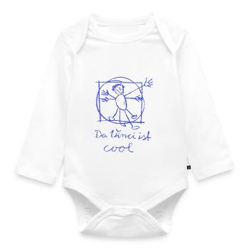 Da Vinci's cool - Organic Longsleeve Baby Bodysuit - white - Front