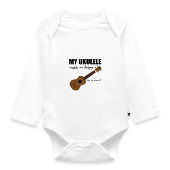 ukulele - Organic Longsleeve Baby Bodysuit - white - Front