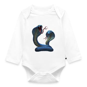 cobra - Organic Longsleeve Baby Bodysuit - white - Front