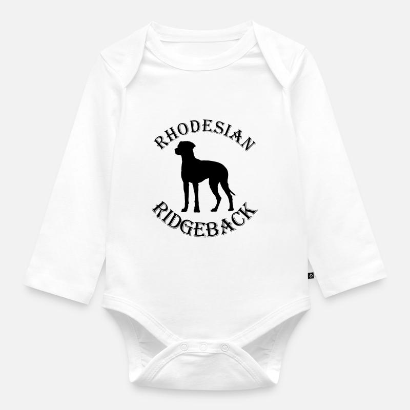 T-Shirt Rhodesian Ridgeback - Baby Bio-Langarm-Body - Weiß