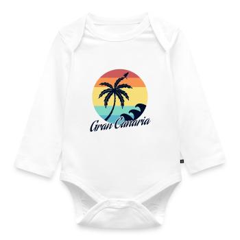 Gran Canaria - Baby Bio-Langarm-Body - Weiß - Vorne
