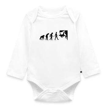 Climbing climbing - Organic Longsleeve Baby Bodysuit - white - Front