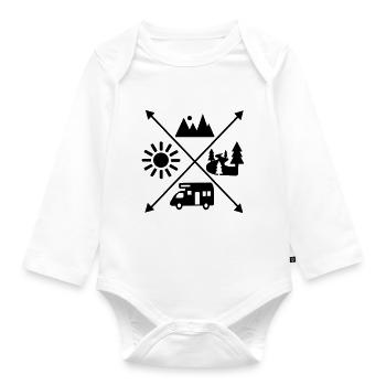 Wohnmobil - Baby Bio-Langarm-Body - Weiß - Vorne