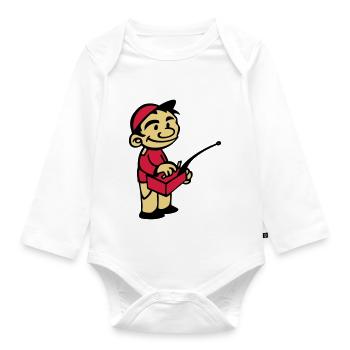 modell Kind mit Modellfunksteuerung - Baby Bio-Langarm-Body - Weiß - Vorne