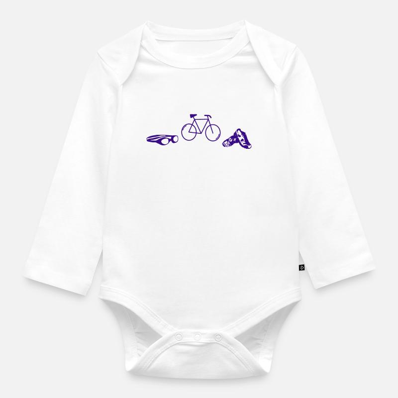 triathlet - Baby Bio-Langarm-Body - Weiß