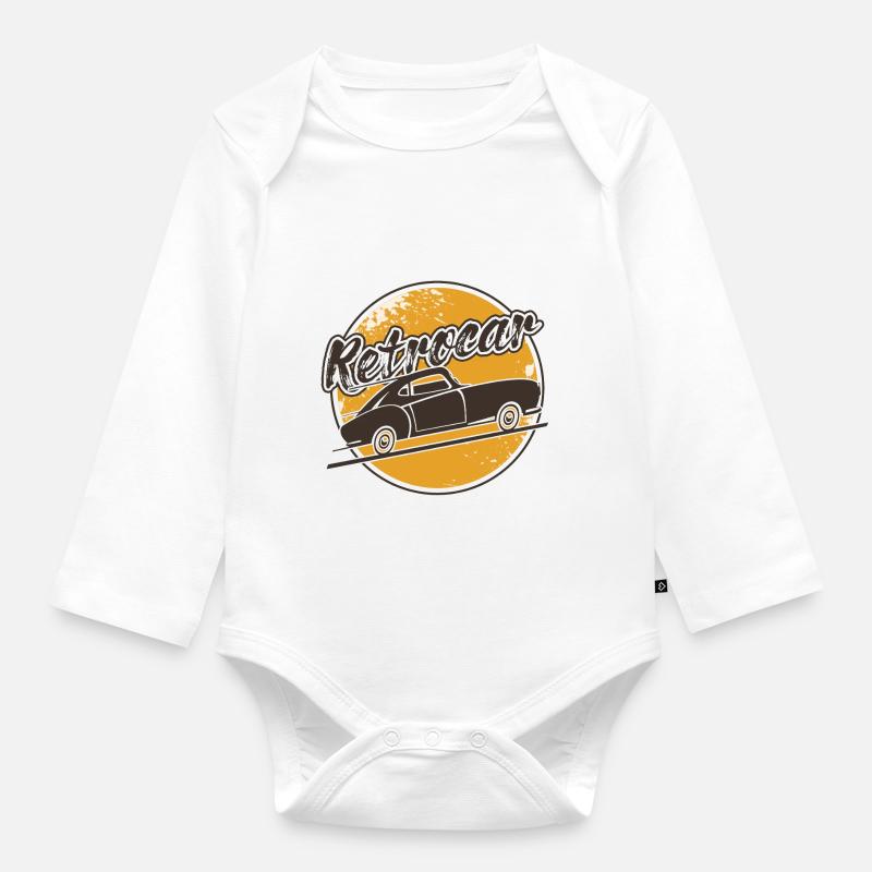 Oldtimer - Baby Bio-Langarm-Body - Weiß