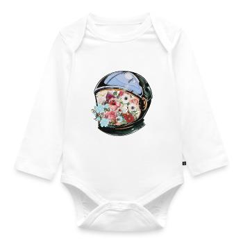 In Blüte - Baby Bio-Langarm-Body - Weiß - Vorne