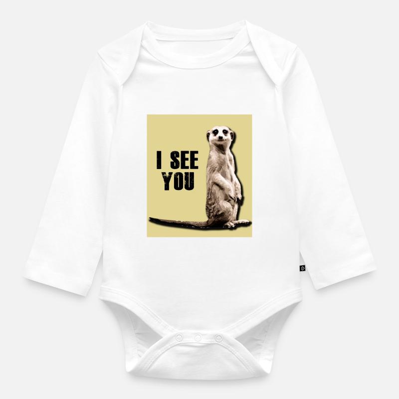 Suricate Tshirt et accessoires - Body Bébé bio manches longues - blanc
