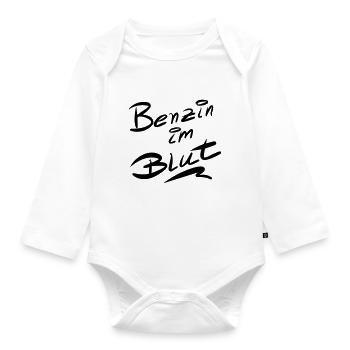 Benzin im Blut - Baby Bio-Langarm-Body - Weiß - Vorne