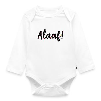 Alaaf, Schlachtruf im Karneval - Fasching - Baby Bio-Langarm-Body - Weiß - Vorne