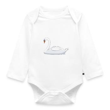 Schwan freig - Baby Bio-Langarm-Body - Weiß - Vorne