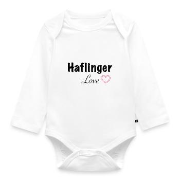 Haflinger Love - Organic Longsleeve Baby Bodysuit - white - Front