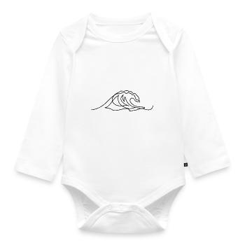 Welle - Baby Bio-Langarm-Body - Weiß - Vorne