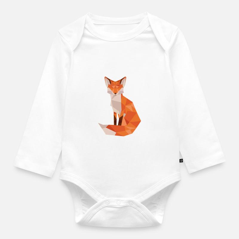 Fuchs - Baby Bio-Langarm-Body - Weiß