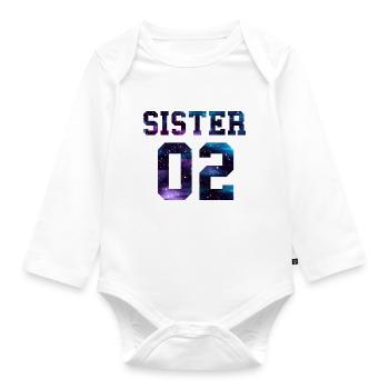 Sister 02 - Baby Bio-Langarm-Body - Weiß - Vorne