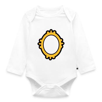 mirror - Organic Longsleeve Baby Bodysuit - white - Front