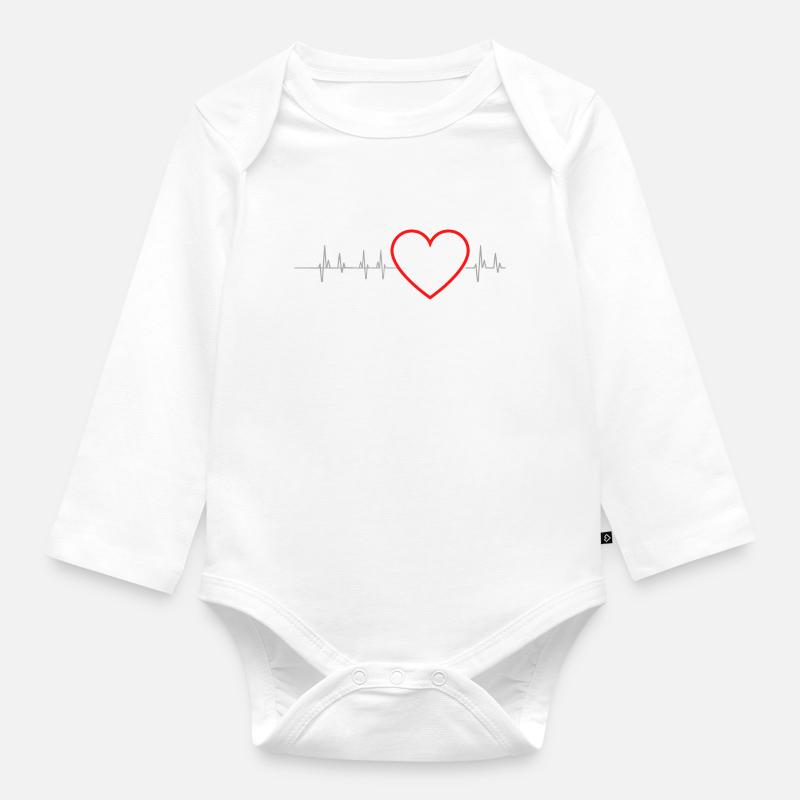 Avion plane avion fréquence - Body Bébé bio manches longues - blanc