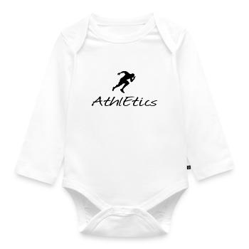 ATHLETICS - Baby Bio-Langarm-Body - Weiß - Vorne