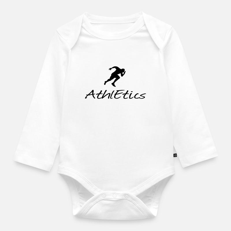 ATHLETICS - Baby Bio-Langarm-Body - Weiß
