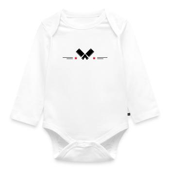 Kitchen knives for -starred chefs - Organic Longsleeve Baby Bodysuit - white - Front