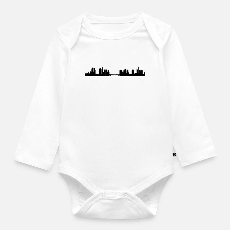 Francfort - Body Bébé bio manches longues - blanc