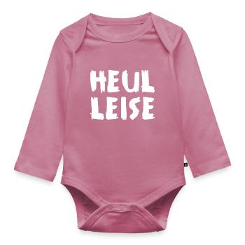 Heul Leise - Baby Bio-Langarm-Body - Mauve - Vorne