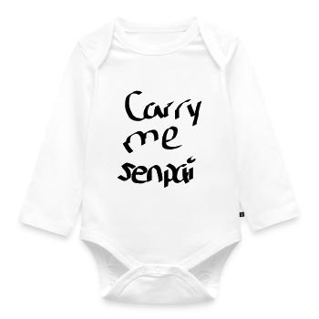 Carry me League - Organic Longsleeve Baby Bodysuit - white - Front