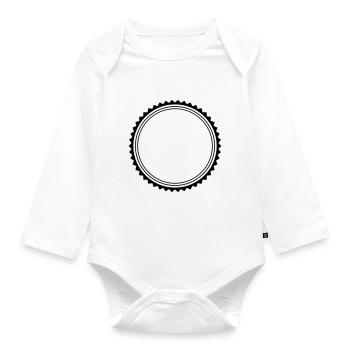 kreis emblem - Baby Bio-Langarm-Body - Weiß - Vorne