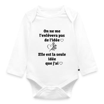 ma seule idée !! - Body Bébé bio manches longues - blanc - Devant