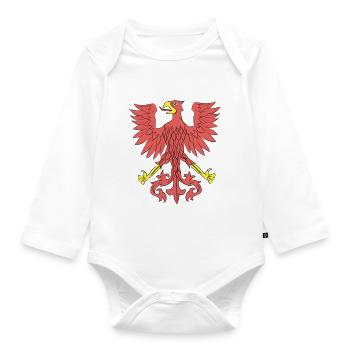 Emblem Polish eagle - Organic Longsleeve Baby Bodysuit - white - Front