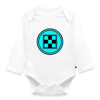 Symbole d’échiquier - Body Bébé bio manches longues - blanc - Devant