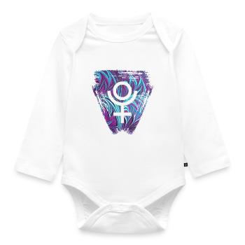 pluto e 74 - Organic Longsleeve Baby Bodysuit - white - Front