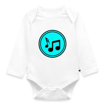 Musiknoten zeichen - Baby Bio-Langarm-Body - Weiß - Vorne