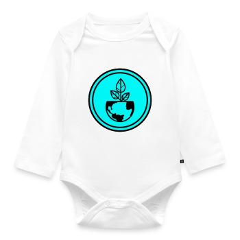 Planet Erde - Baby Bio-Langarm-Body - Weiß - Vorne