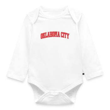 Oklahoma City Varsity Lettering - Organic Longsleeve Baby Bodysuit - white - Front