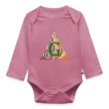 Triangle E 56 g - Body Bébé bio manches longues - mauve - Devant