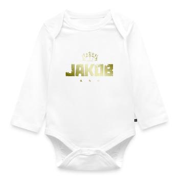 Jacob - Organic Longsleeve Baby Bodysuit - white - Front