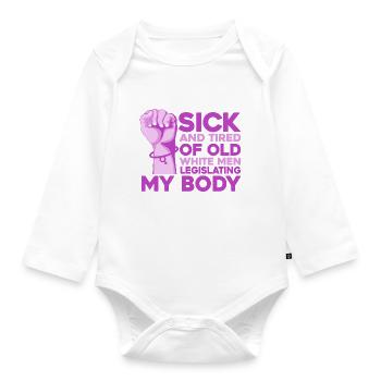 Gender equality Gender equality - Organic Longsleeve Baby Bodysuit - white - Front