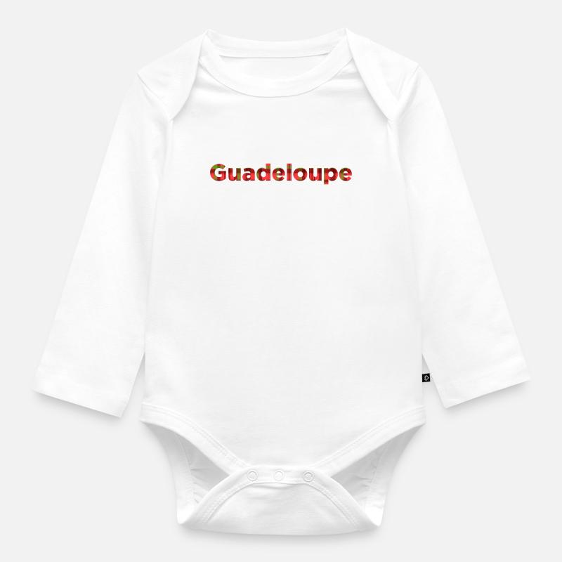 Guadeloupe 971 - Body Bébé bio manches longues - blanc