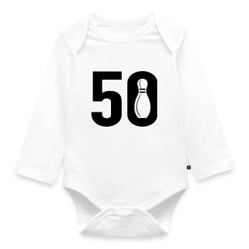 50 Bowling Bowler 50 - Body Bébé bio manches longues - blanc - Devant