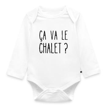 ça va le chalet - Body Bébé bio manches longues - blanc - Devant