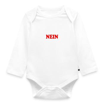Wir sagen nein - Baby Bio-Langarm-Body - Weiß - Vorne