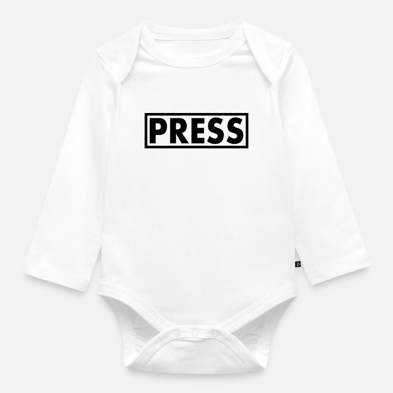 Press - Body Bébé bio manches longues - blanc